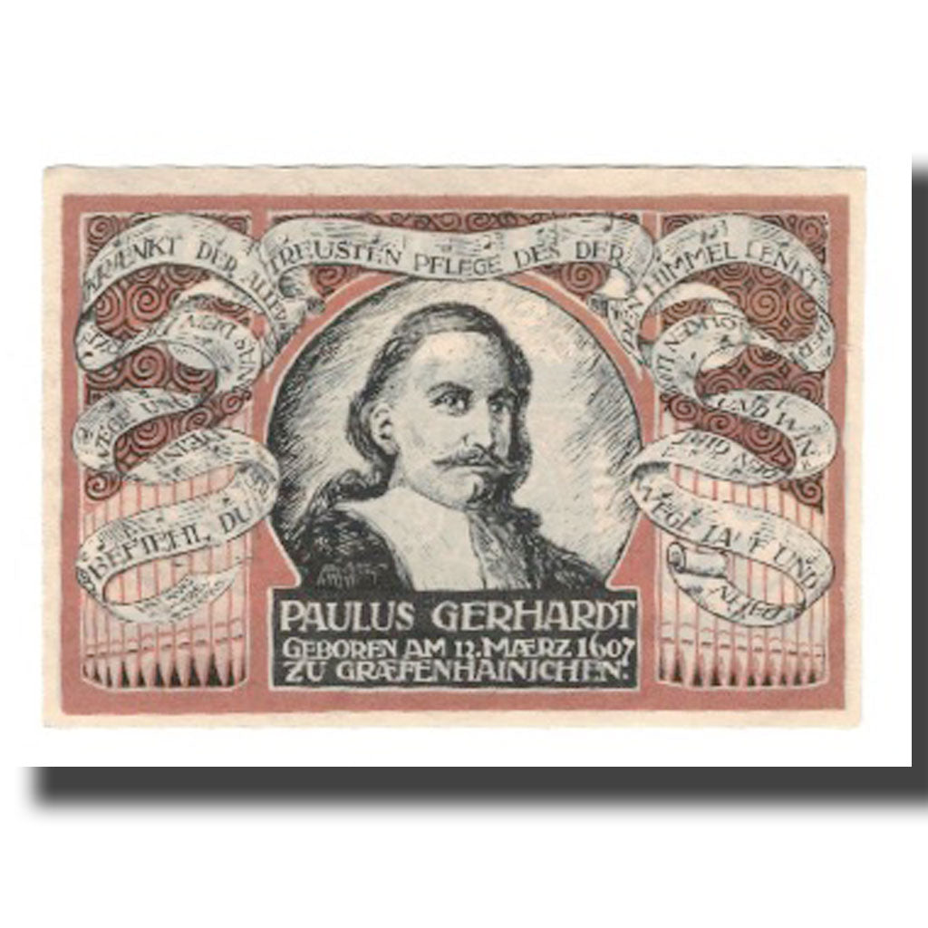 Nota, Alemanha, Grafenhainichen Stadt, 50 Pfennig, personnage 5, 1921