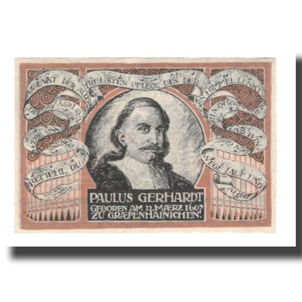 Geldschein, Deutschland, Grafenhainichen Stadt, 100 Pfennig, personnage, 1921