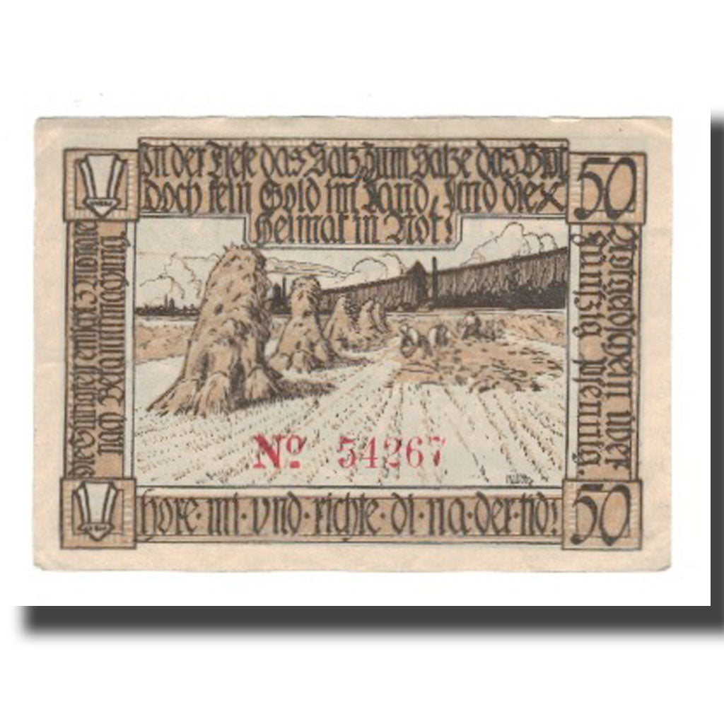 Banknote, Germany, Groß-Salze Stadt, 50 Pfennig, charette, 1920, 1920-08-10