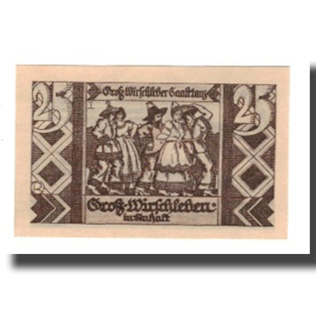 Banknote, Germany, Groß-Wirschleben Gemeinde, 25 Pfennig, personnage 1, 1921