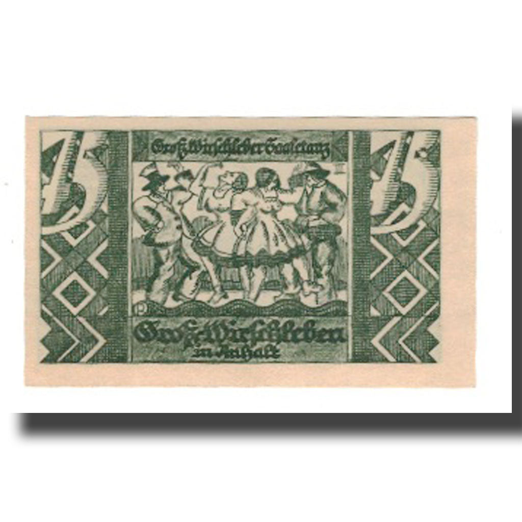 Geldschein, Deutschland, Groß-Wirschleben Gemeinde, 75 Pfennig, personnage