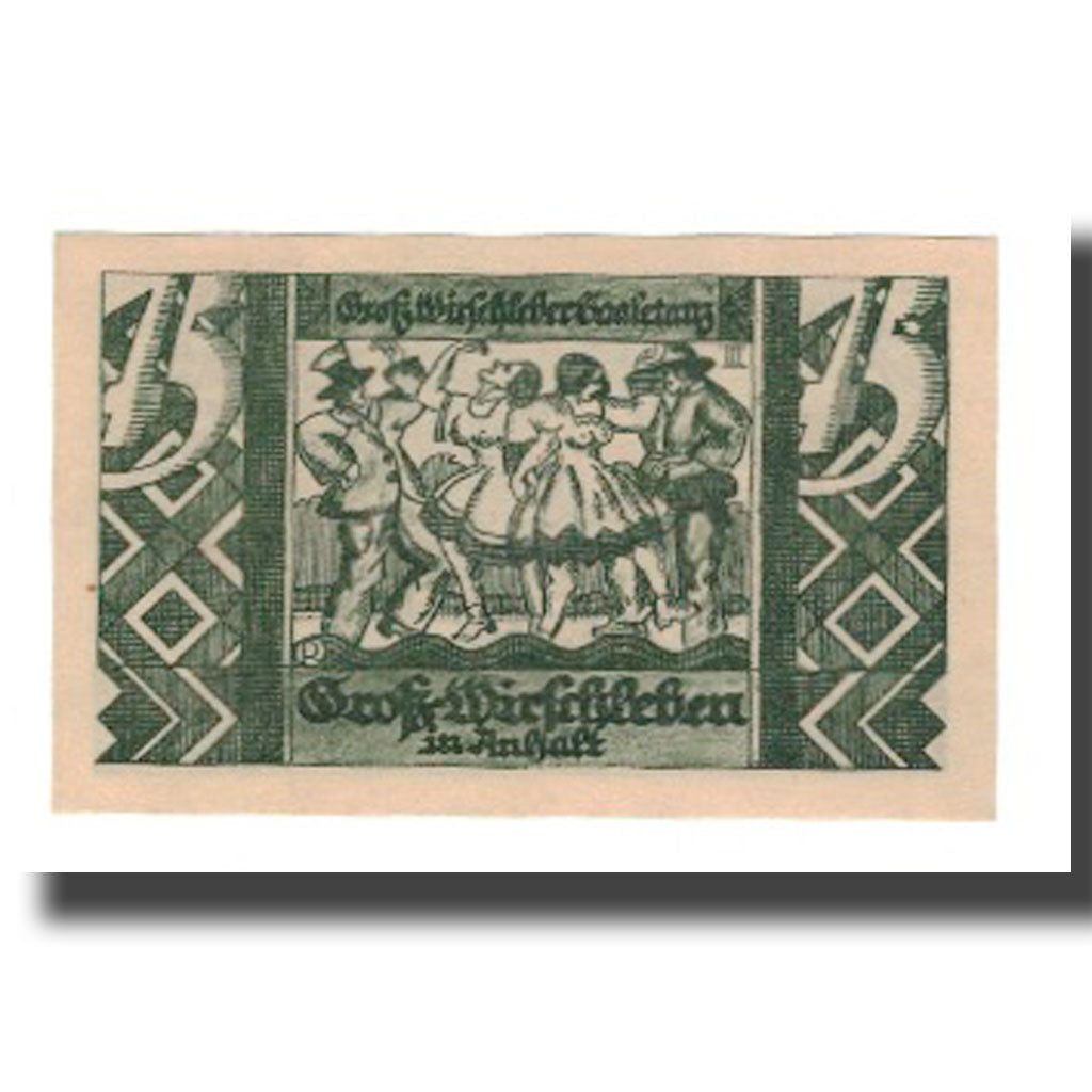 Geldschein, Deutschland, Groß-Wirschleben Gemeinde, 75 Pfennig, personnage 1