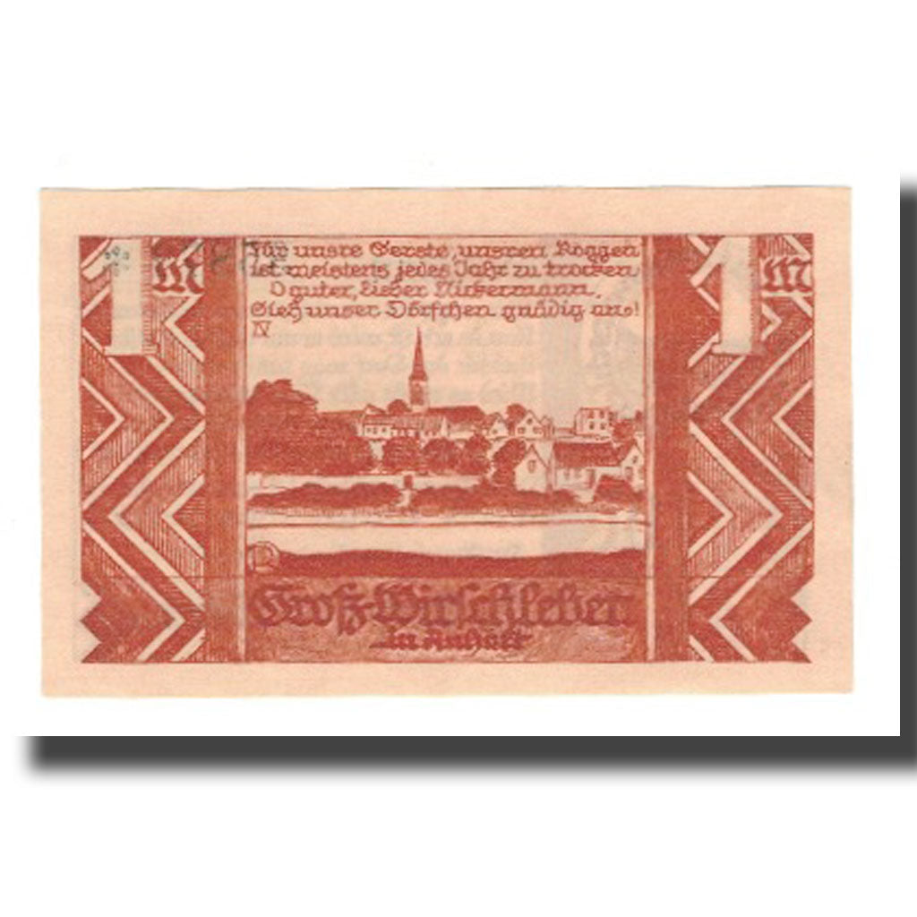 Geldschein, Deutschland, Groß-Wirschleben Gemeinde, 1 Mark, paysage, 1921
