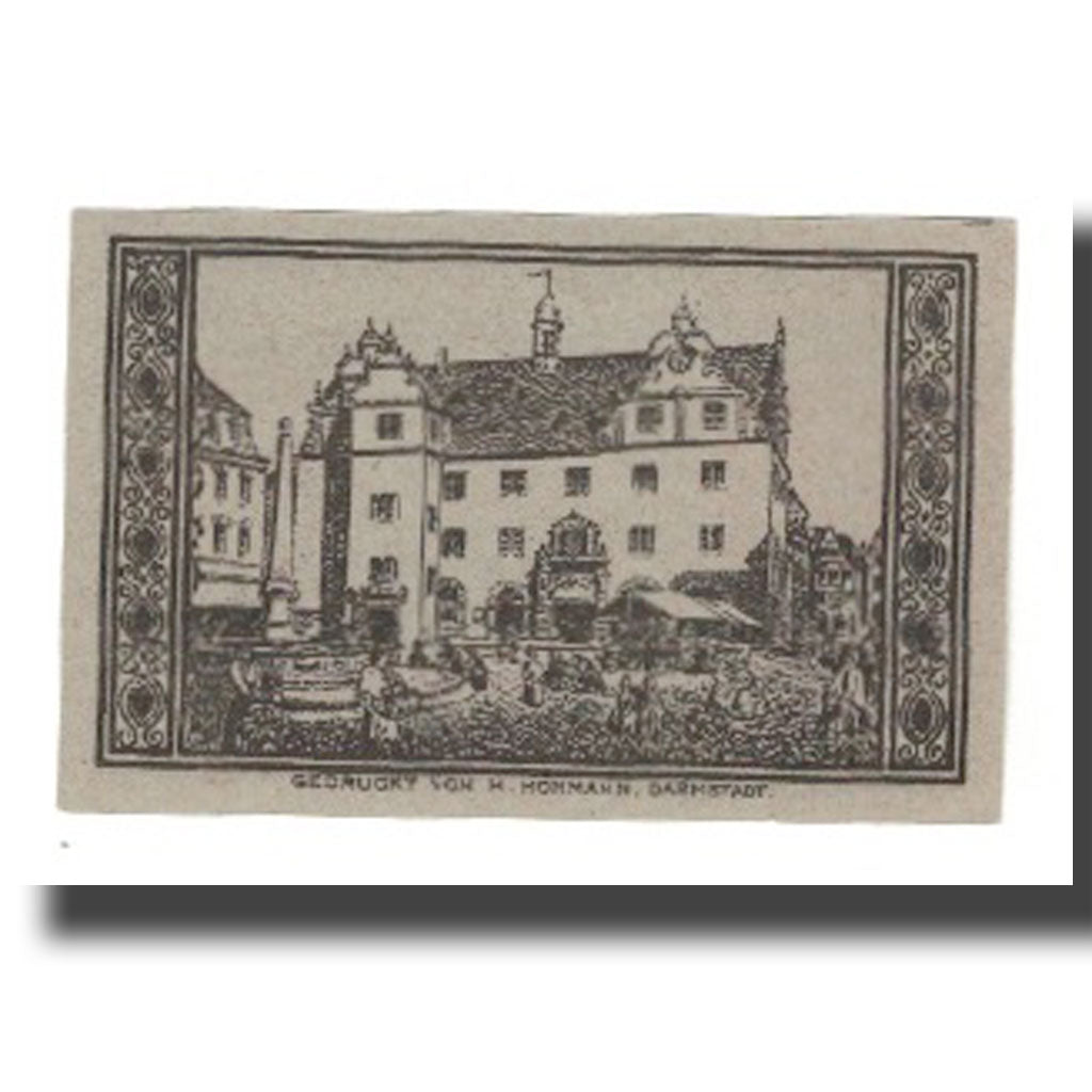 Geldschein, Deutschland, Darmstadt Stadt, 5 Pfennig, Batiment, 1920, 1920-12-15