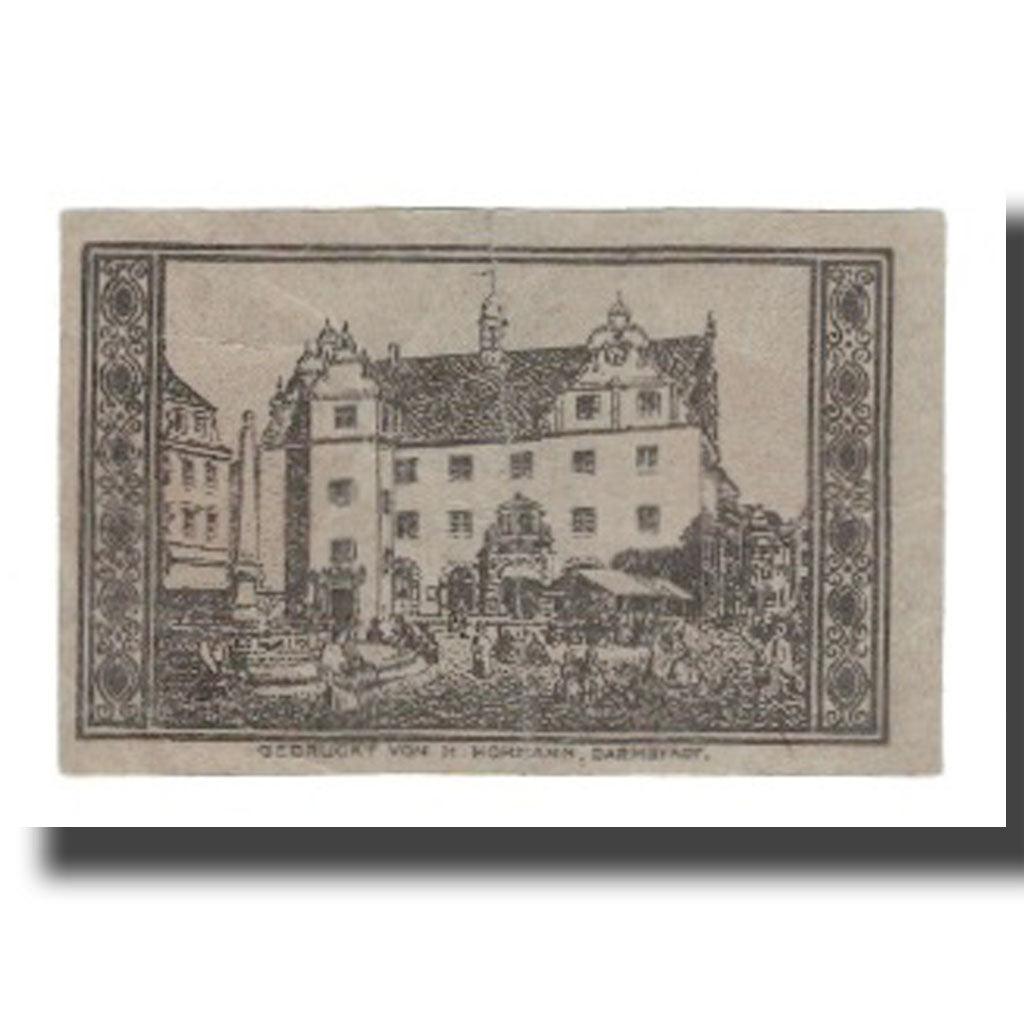 Geldschein, Deutschland, Darmstadt Stadt, 5 Pfennig, batiment 1, 1920