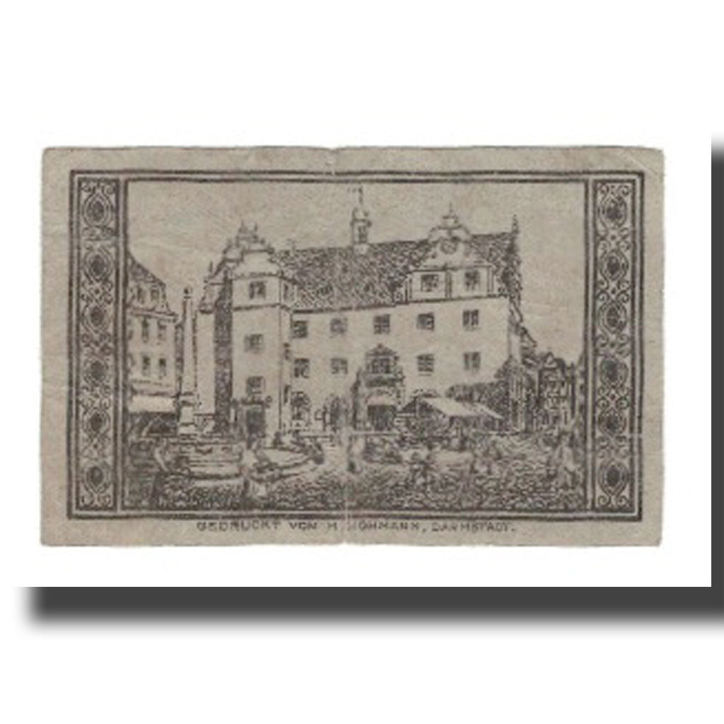 Geldschein, Deutschland, Darmstadt Stadt, 5 Pfennig, batiment 3, 1920