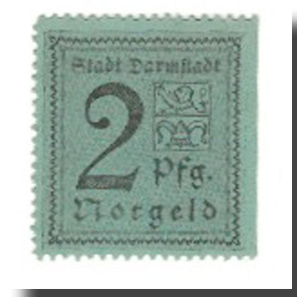 Banconote, Germania, Darmstadt Stadt, 2 Pfennig, N.D, 1920, SPL-, Mehl:D5.4
