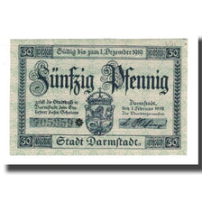 Banconote, Germania, Darmstadt Stadt, 50 Pfennig, batiment 2, 1919, 1919-02-01