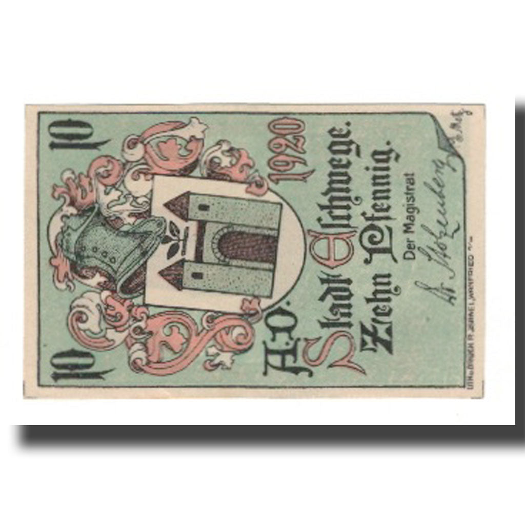 Banknot, Niemcy, Eschwege Stadt, 10 Pfennig, tour 1, 1920, AU(55-58), Mehl:E27.6