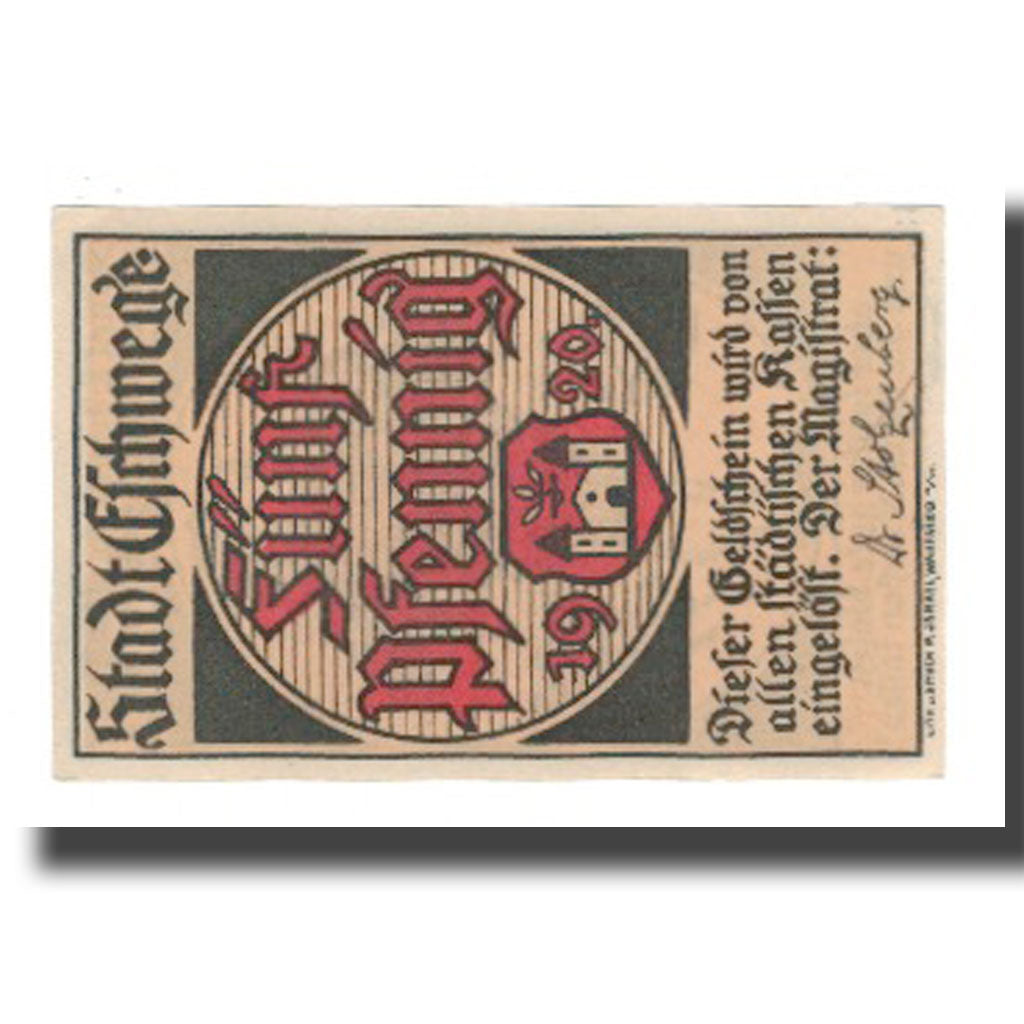 Geldschein, Deutschland, Eschwege Stadt, 5 Pfennig, personnage, 1920, VZ