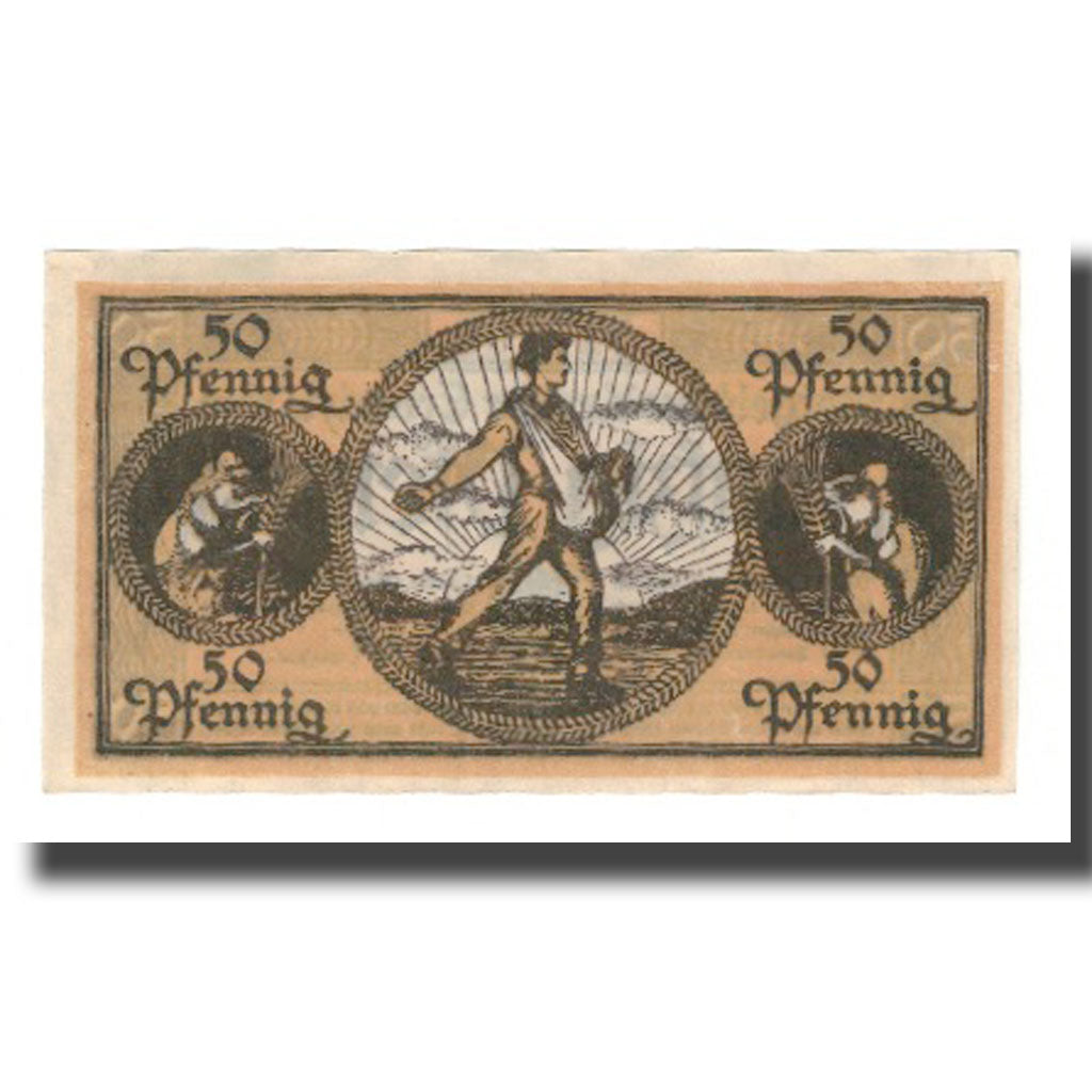 Geldschein, Deutschland, Erbach im Odenwald Kreis, 50 Pfennig, personnage 1