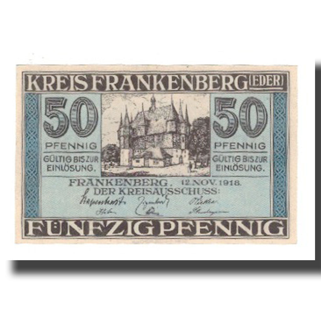 Geldschein, Deutschland, Frankenberg a. Eder Kreis, 50 Pfennig, valeur faciale