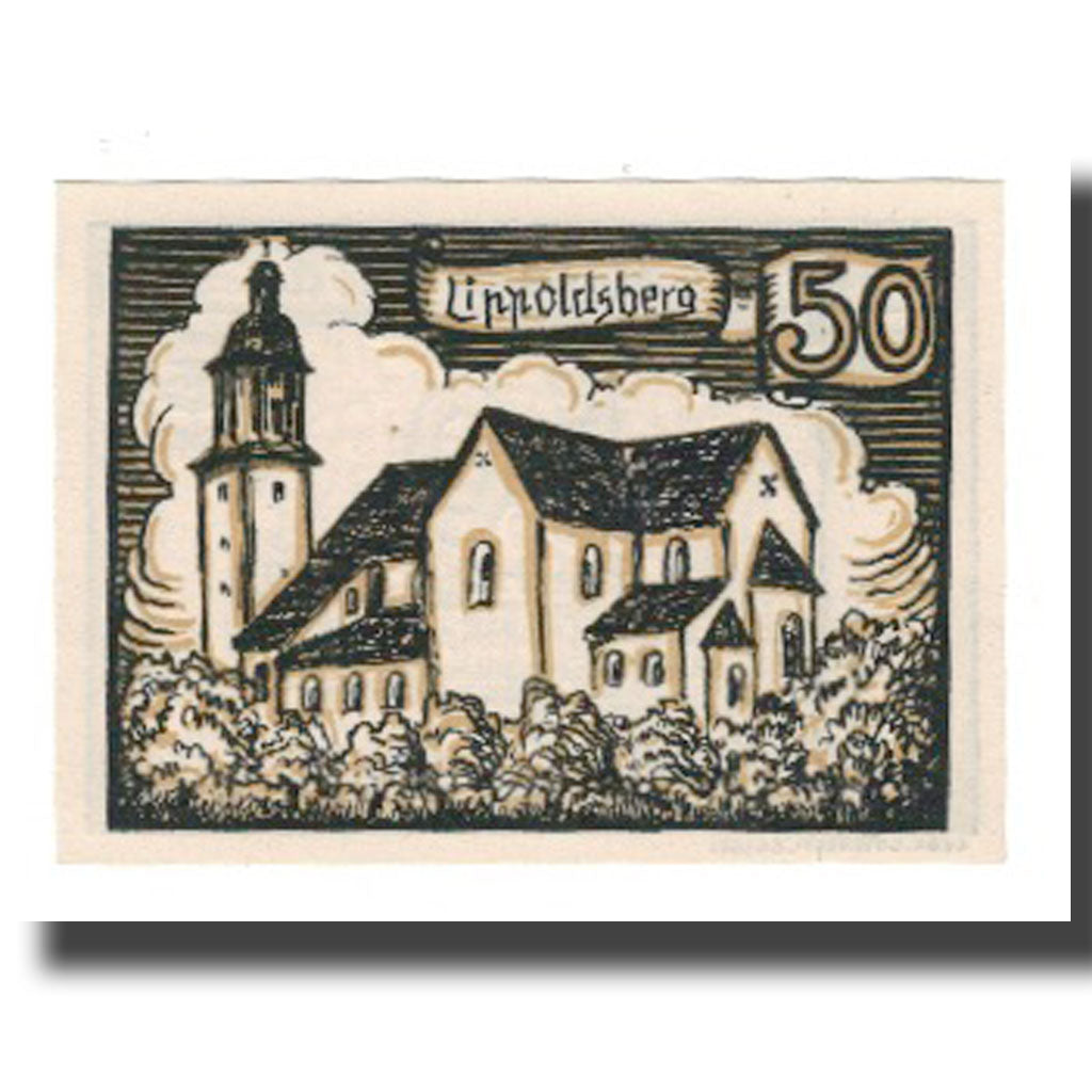 Geldschein, Deutschland, Hofgeismar Kreissparkasse, 50 Pfennig, Eglise, Undated