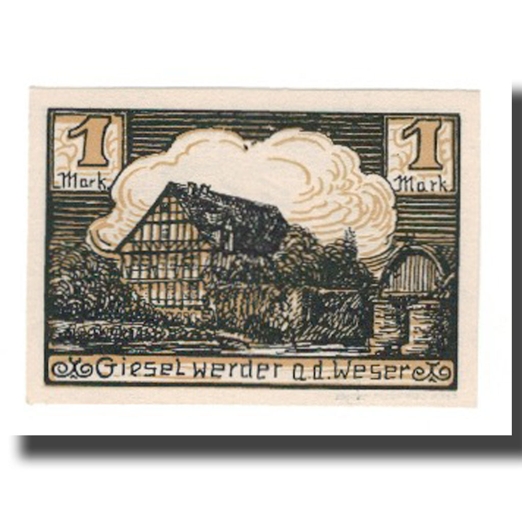 Geldschein, Deutschland, Hofgeismar Kreissparkasse, 1 Mark, batiment 1, Undated