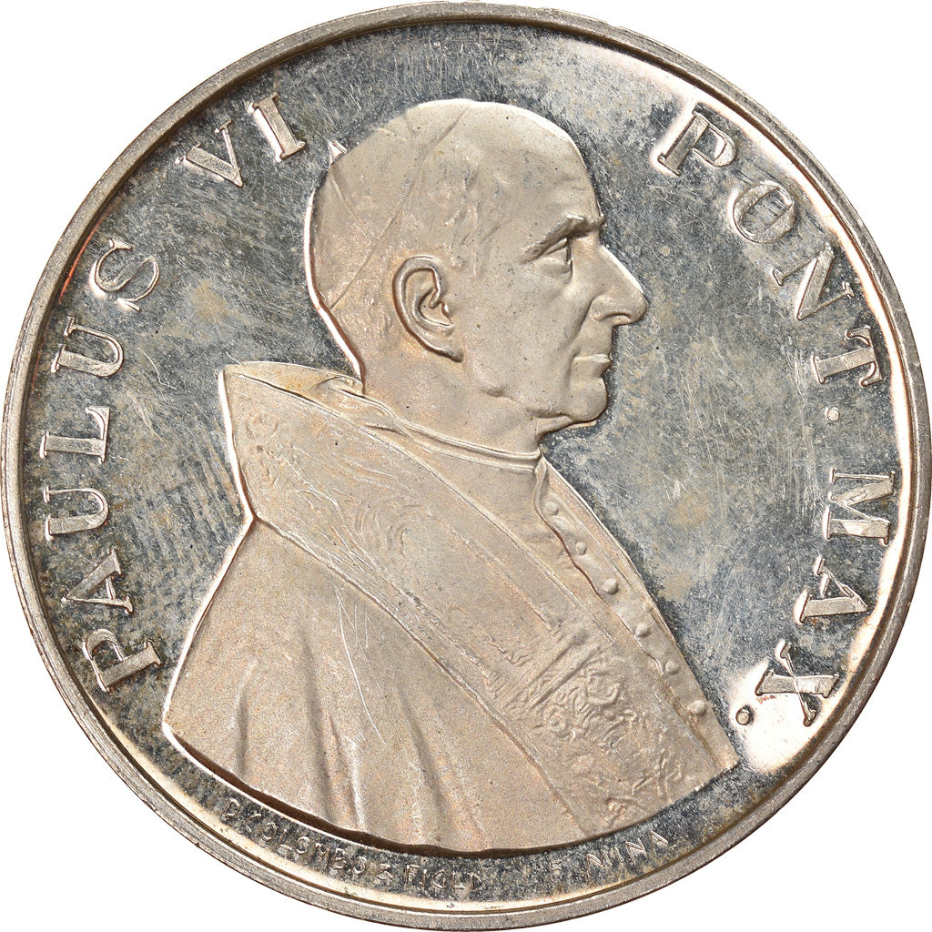 Vatican, Médaille, Paul Vi à Jérusalem, Religions & beliefs, 1964, Mina