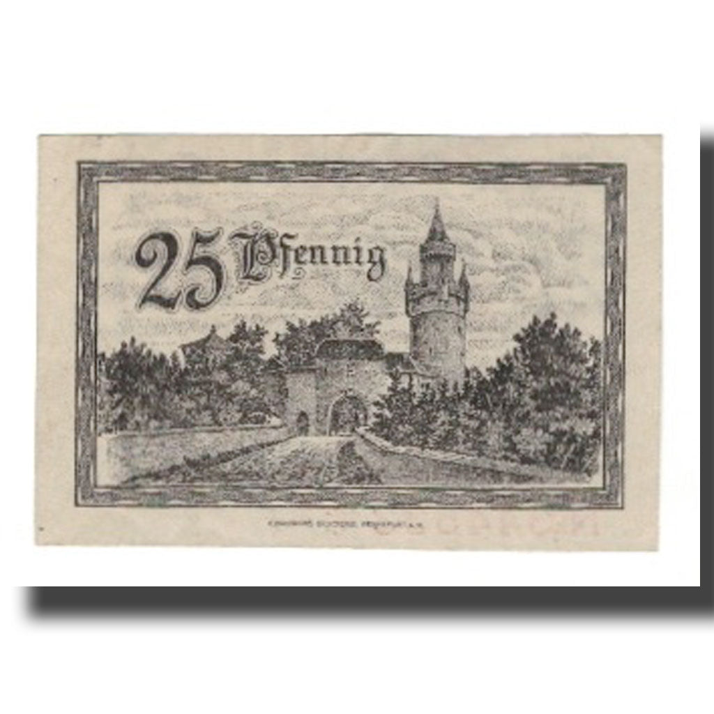 Geldschein, Deutschland, Friedberg Stadtkasse, 25 Pfennig, Pont 3, 1919