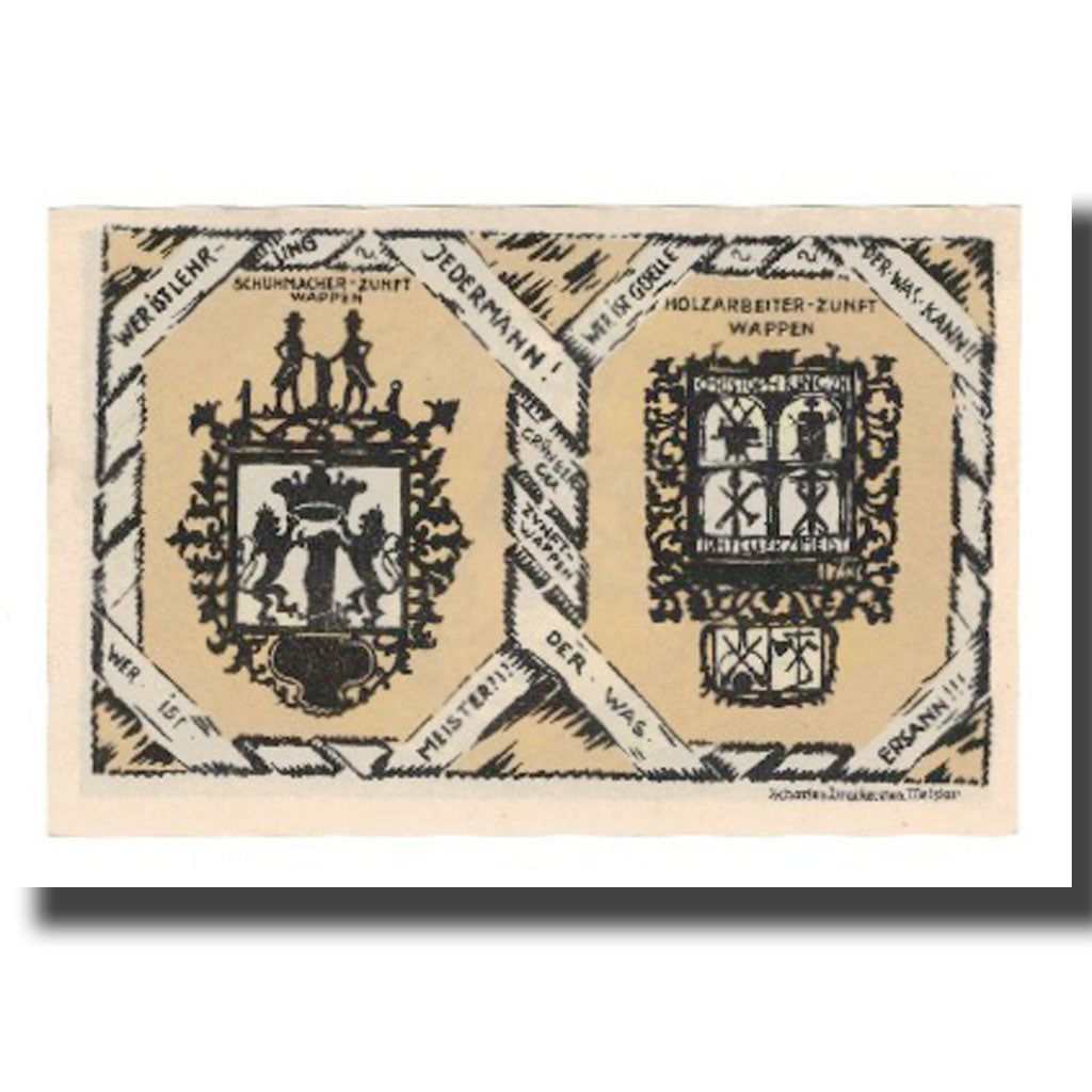 Banknote, Germany, Grünberg Stadt (Deutschland Hessen), 75 Pfennig, Blason