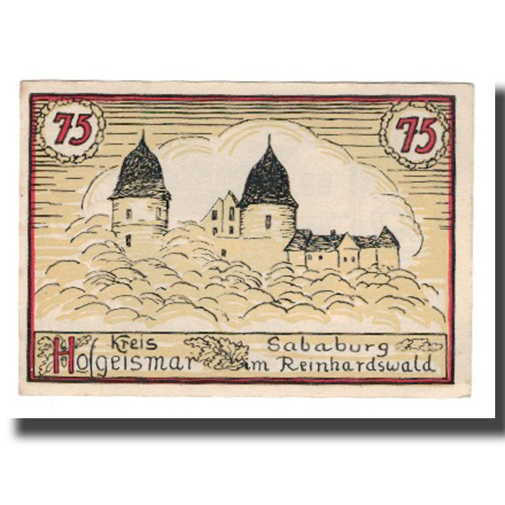Banknote, Germany, Hofgeismar Kreissparkasse, 75 Pfennig, Batiment, Undated