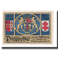 Nota, Alemanha, Philippsthal a. Werra Gemeinde, 1 Mark, personnage 1, 1921