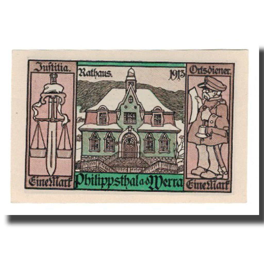 Banknote, Germany, Philippsthal a. Werra Gemeinde, 1 Mark, personnage 5, 1921