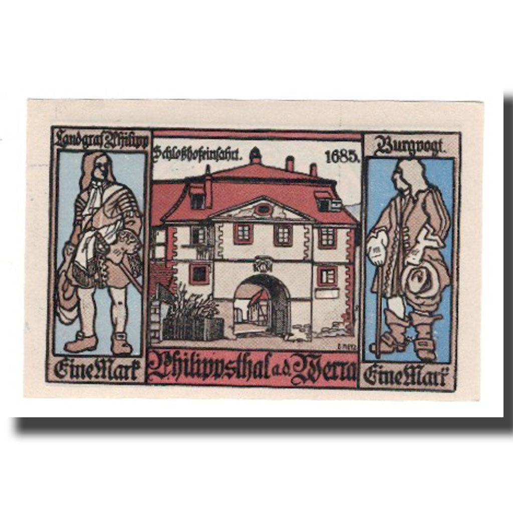 Geldschein, Deutschland, Philippsthal a. Werra Gemeinde, 1 Mark, personnage 7