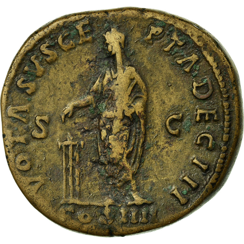 Coin, Antoninus Pius, Sestertius, Rome, AU(50-53), Copper, Cohen:1124