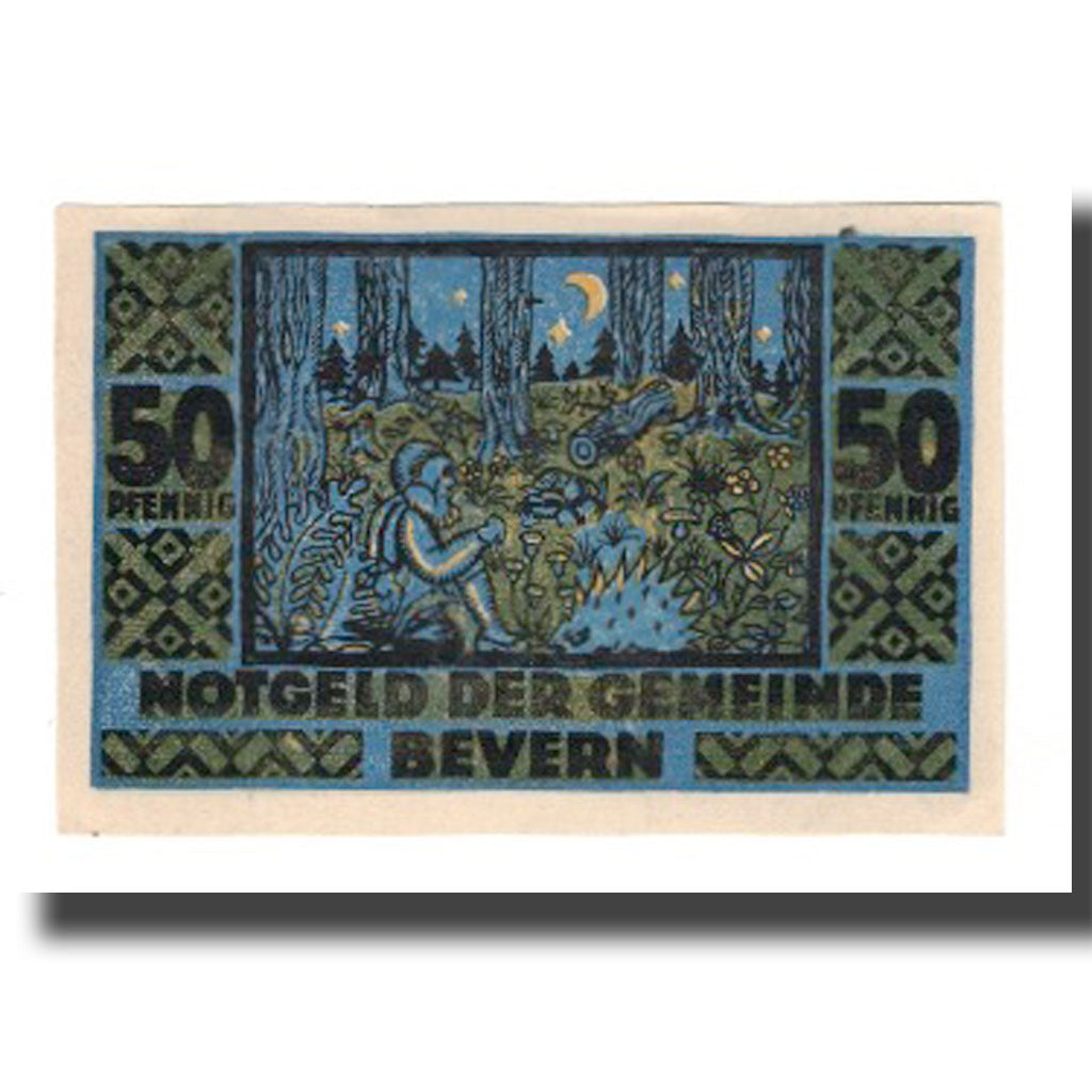 Banknote, Germany, Bevern Gemeinde, 50 Pfennig, personnage 3, 1921, 1921-12-31