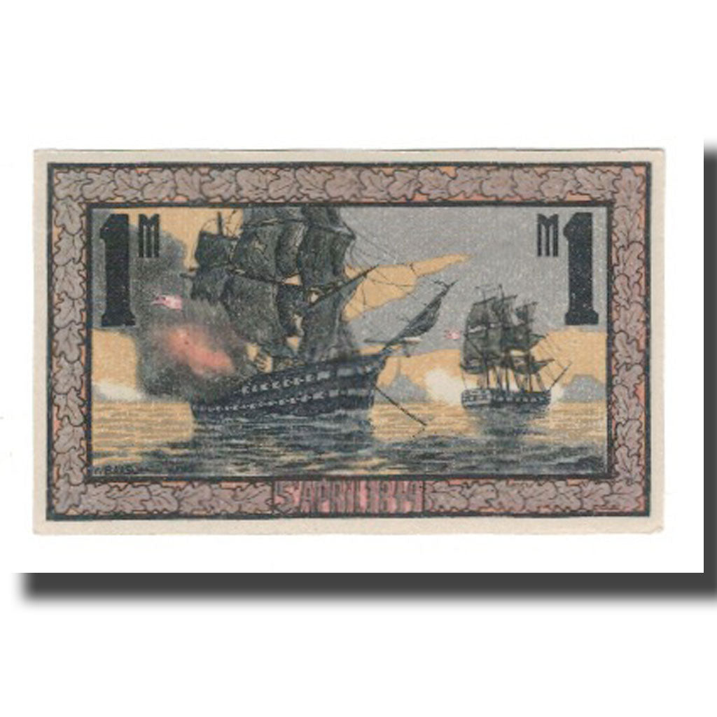 Geldschein, Deutschland, Eckernförde Kreis, 1 Mark, Navires, 1921, VZ