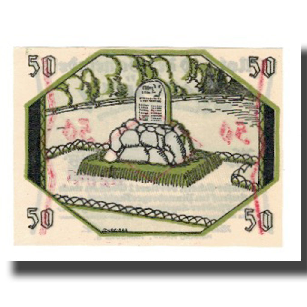 Geldschein, Deutschland, Egenbüttel Gemeinde, 50 Pfennig, Pierre Tombale, 1921