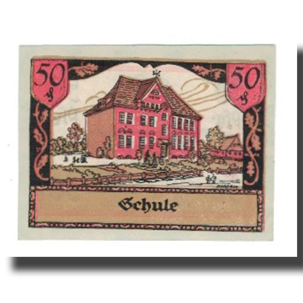 Geldschein, Deutschland, Ellerbek, 50 Pfennig, Maison, undated (1921), VZ