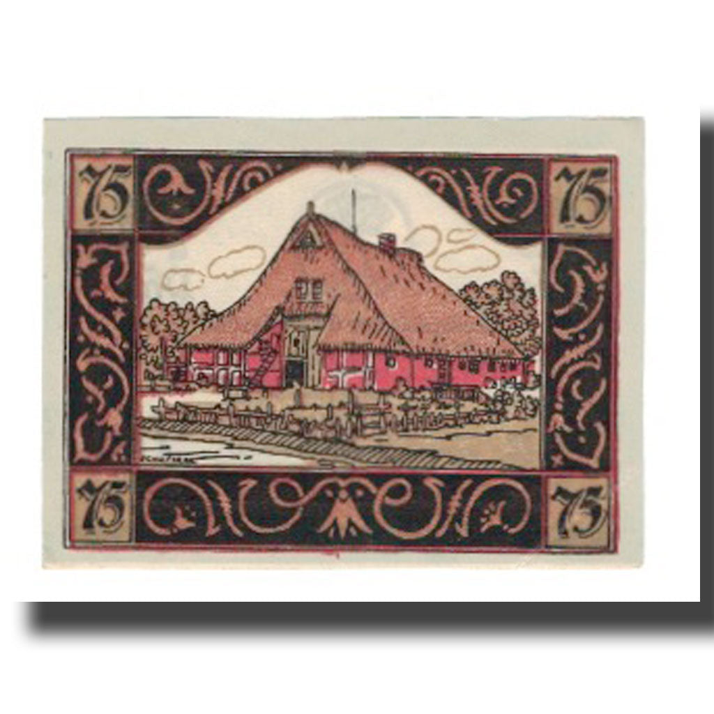 Banknote, Germany, Ellerbek, 75 Pfennig, maison 1, undated (1921), AU(55-58)