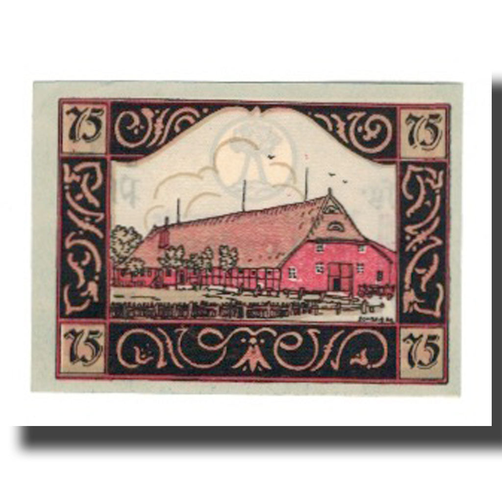 Banknote, Germany, Ellerbek, 75 Pfennig, Batiment, undated (1921), AU(55-58)