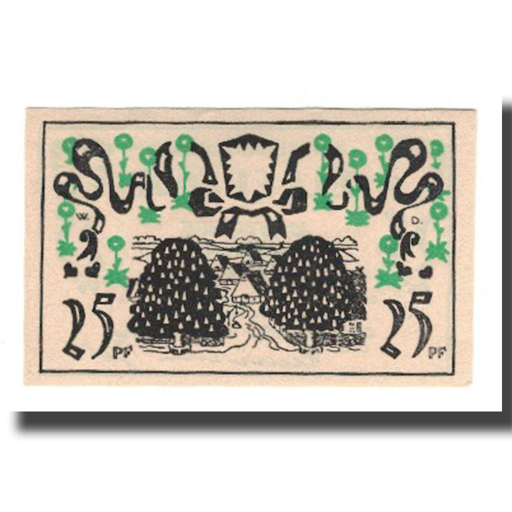 Geldschein, Deutschland, Ellerhoop Gemeinde, 25 Pfennig, paysage 1, 1921