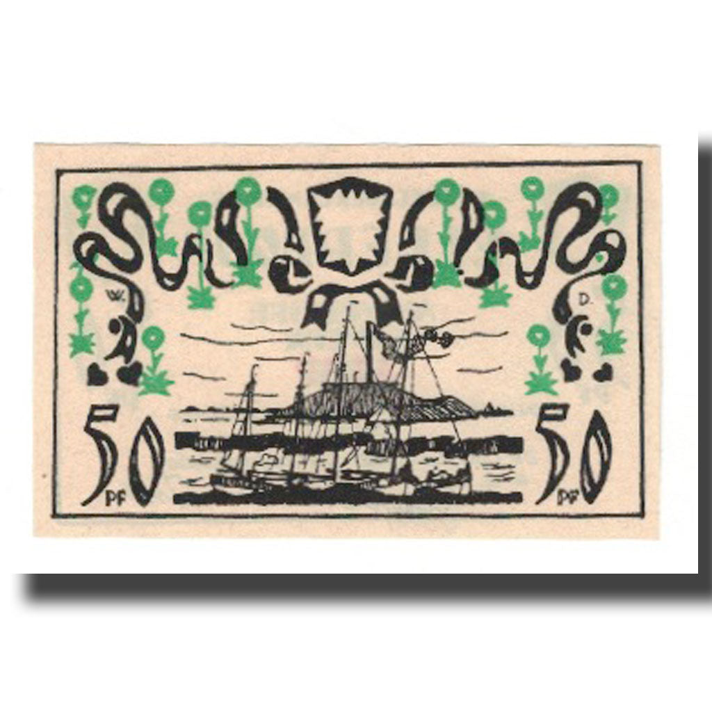 Banknote, Germany, Ellerhoop Gemeinde, 50 Pfennig, Bateaux, 1921, 1921-12-31
