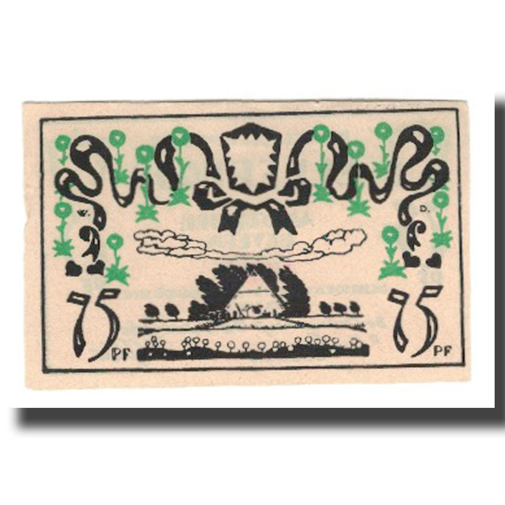 Banknote, Germany, Ellerhoop Gemeinde, 75 Pfennig, paysage, 1921, 1921-12-31