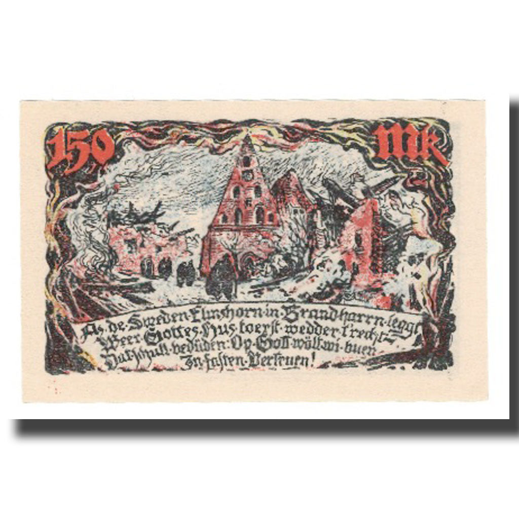 Banknote, Germany, Elmshorn Stadt, 1.5 Mark, Batiment, 1921 (1922), AU(55-58)