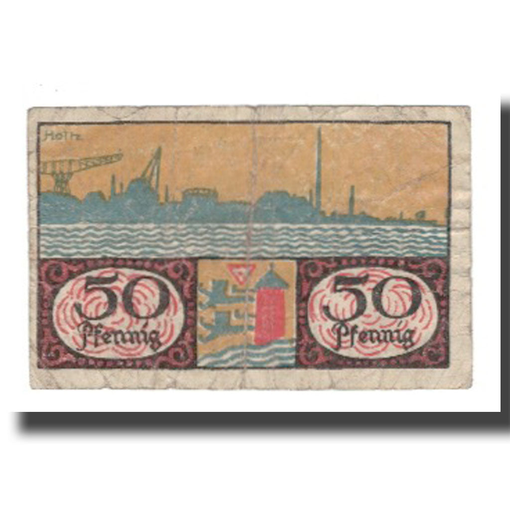Banknote, Germany, Flensburg Stadt, 50 Pfennig, paysage 1, 1919, 1919-08-01