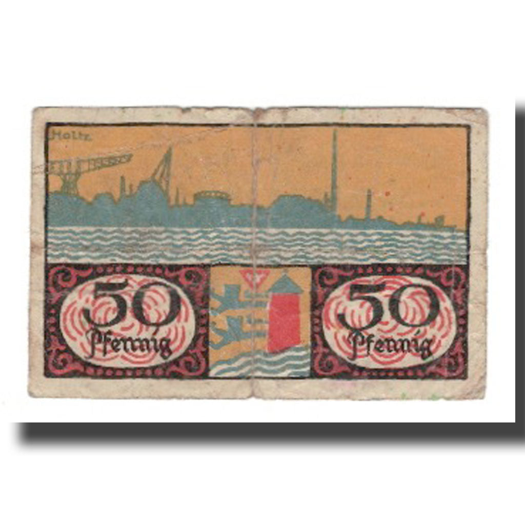 Banknote, Germany, Flensburg Stadt, 50 Pfennig, paysage 2, 1919, 1919-08-01