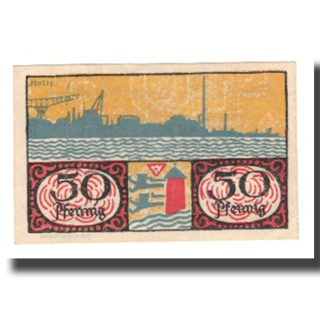 Banknote, Germany, Flensburg Stadt, 50 Pfennig, paysage 4, 1919, 1919-08-01
