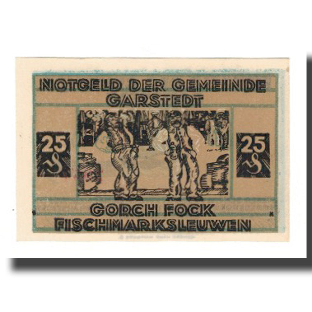 Banknote, Germany, Garstedt, 25 Pfennig, personnage 1, undated (1921)