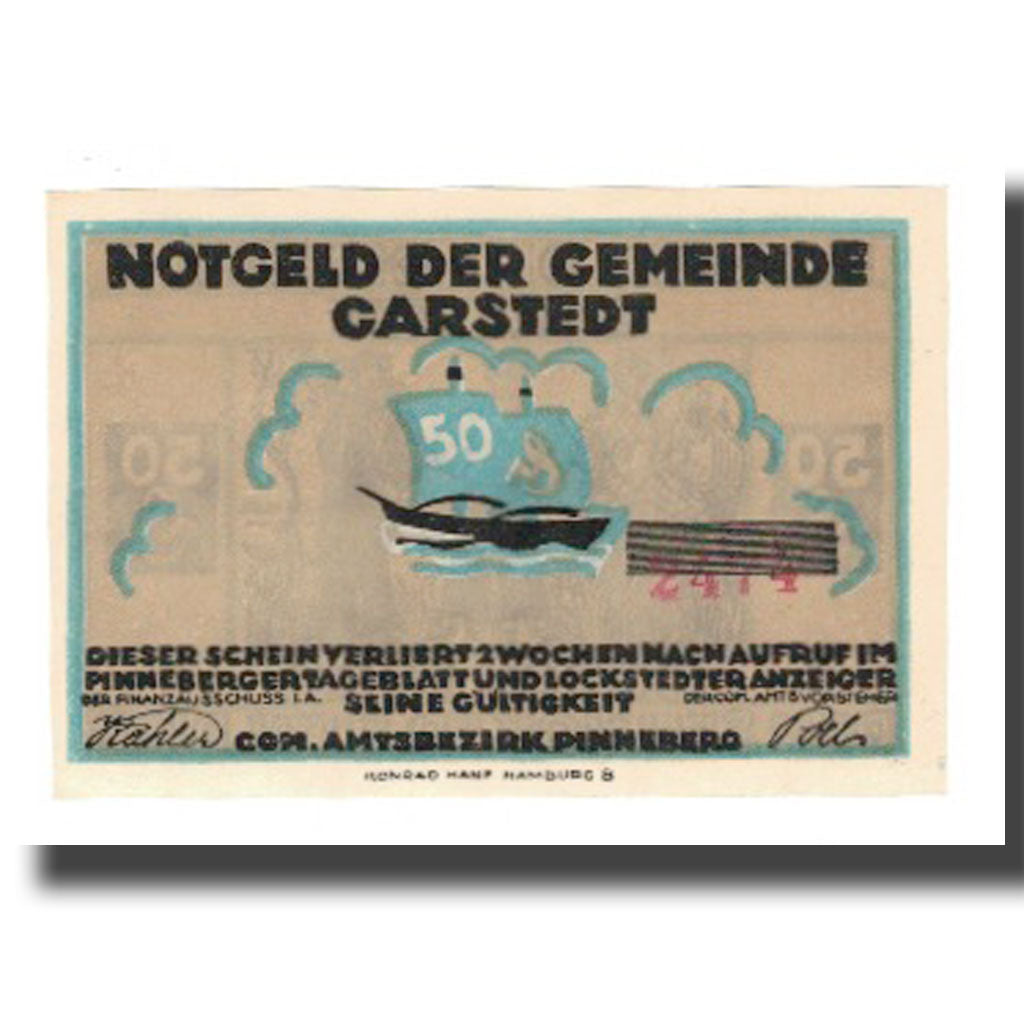 Banknote, Germany, Garstedt, 50 Pfennig, personnage 2, undated (1921)