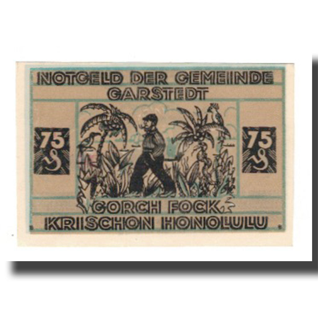 Banknote, Germany, Garstedt, 75 Pfennig, personnage 4, undated (1921)