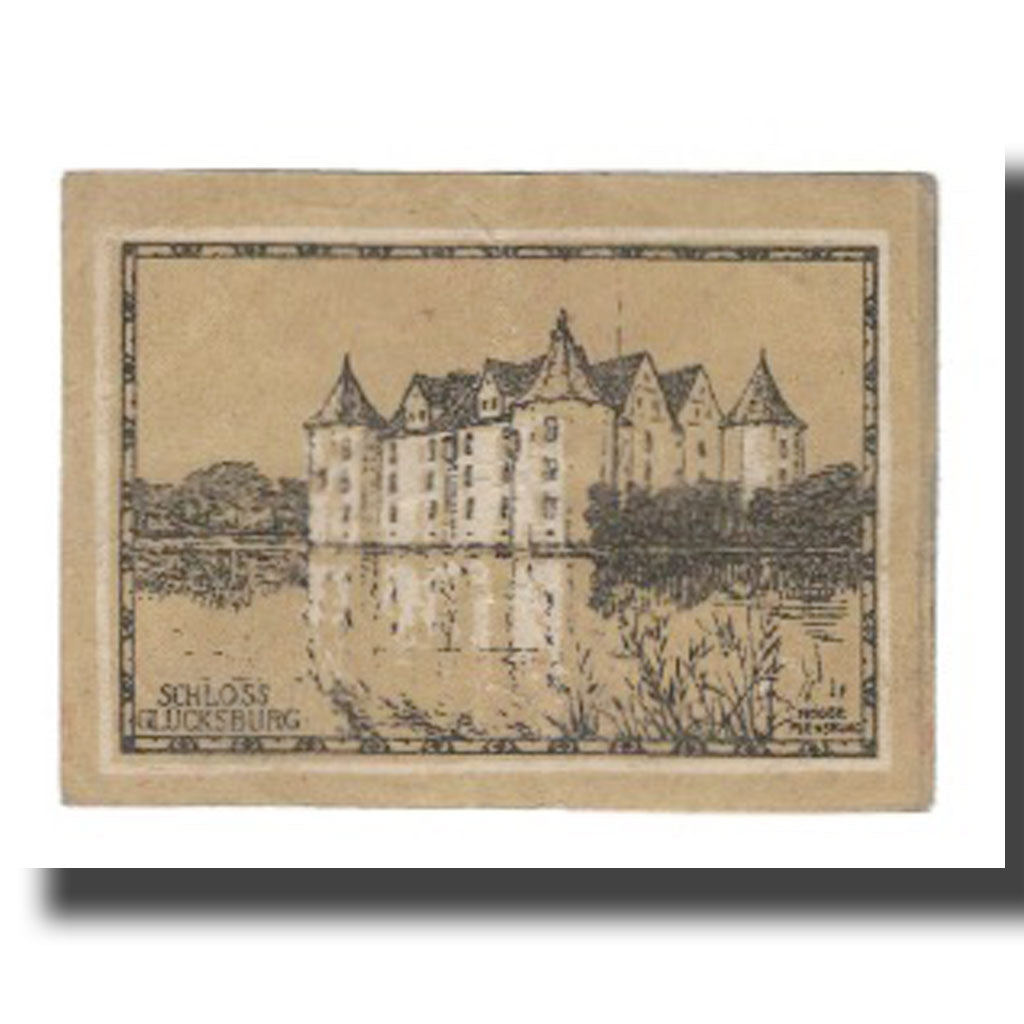 Banconote, Germania, Glücksburg Stadt, 25 Pfennig, château, 1920, BB