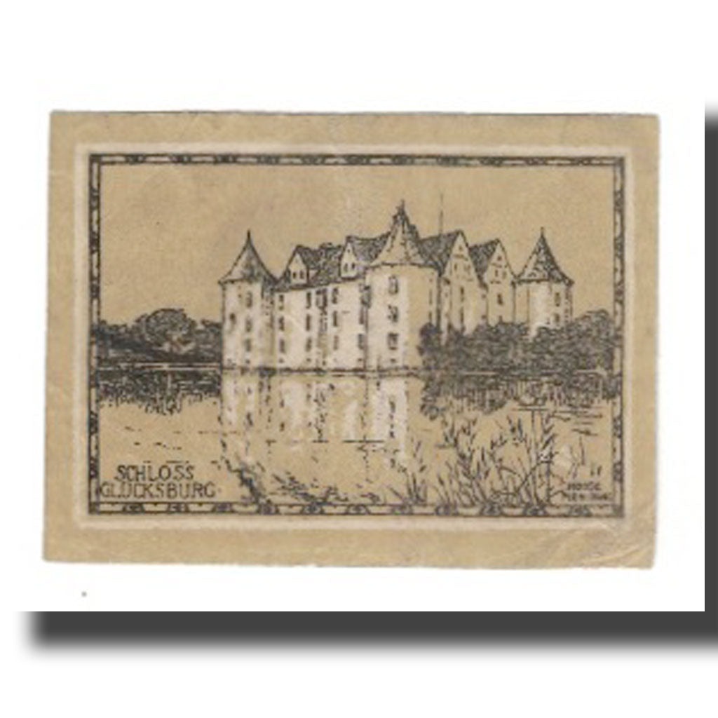 Banknote, Germany, Glücksburg Stadt, 25 Pfennig, château, 1920, AU(55-58)