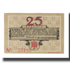 Banconote, Germania, Glücksburg Stadt, 25 Pfennig, chateau 2, 1920, BB+