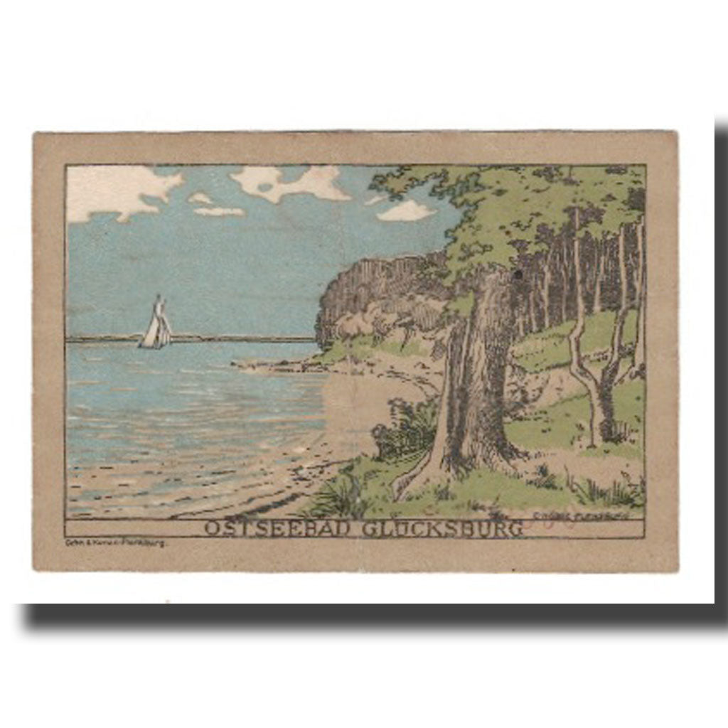 Banknote, Germany, Glücksburg Stadt, 50 Pfennig, paysage, 1920, EF(40-45)