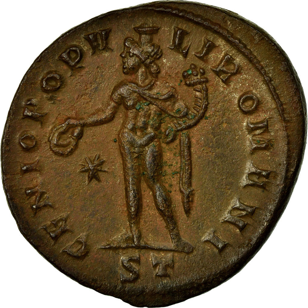 Moneta, Maximianus, Follis, 286-305, Ticinum, AU(55-58), Miedź, Cohen:179