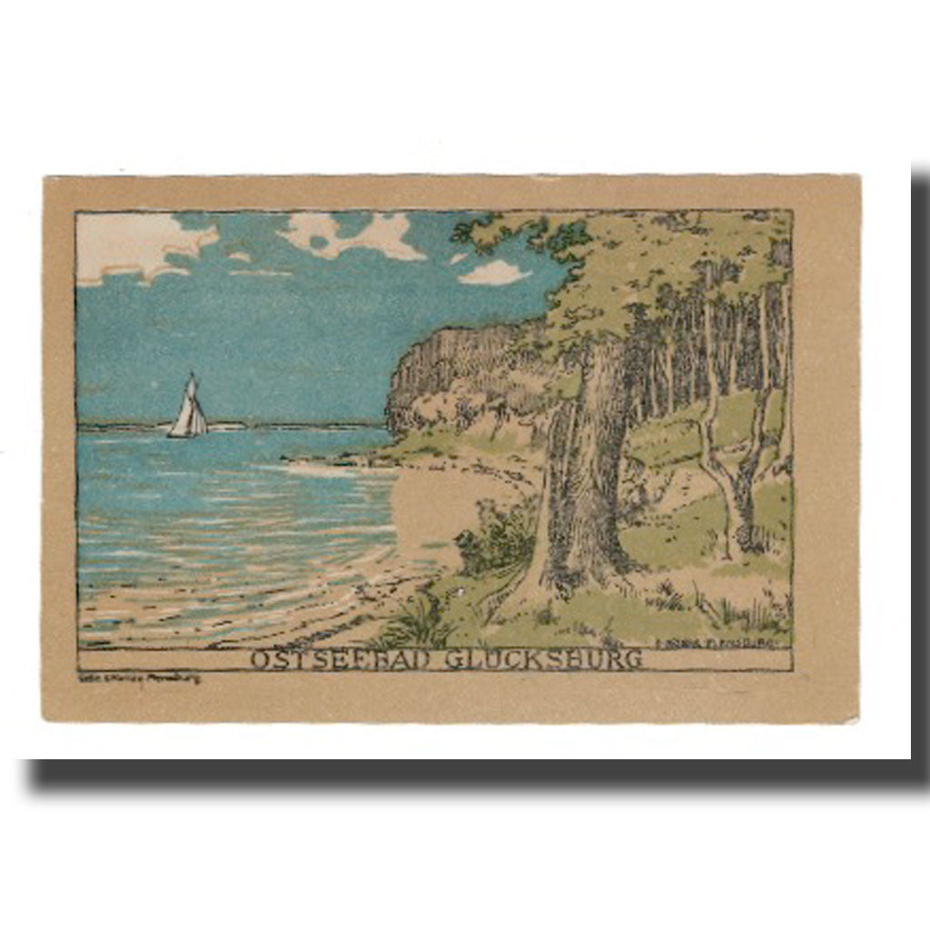 Banknote, Germany, Glücksburg Stadt, 50 Pfennig, paysage 2, 1920, AU(55-58)