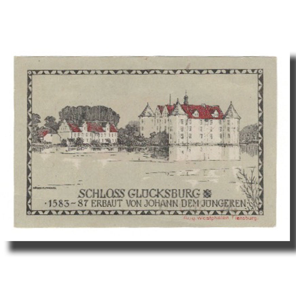 Geldschein, Deutschland, Glücksburg Stadt, 1 Mark, paysage 1, 1920, SS+