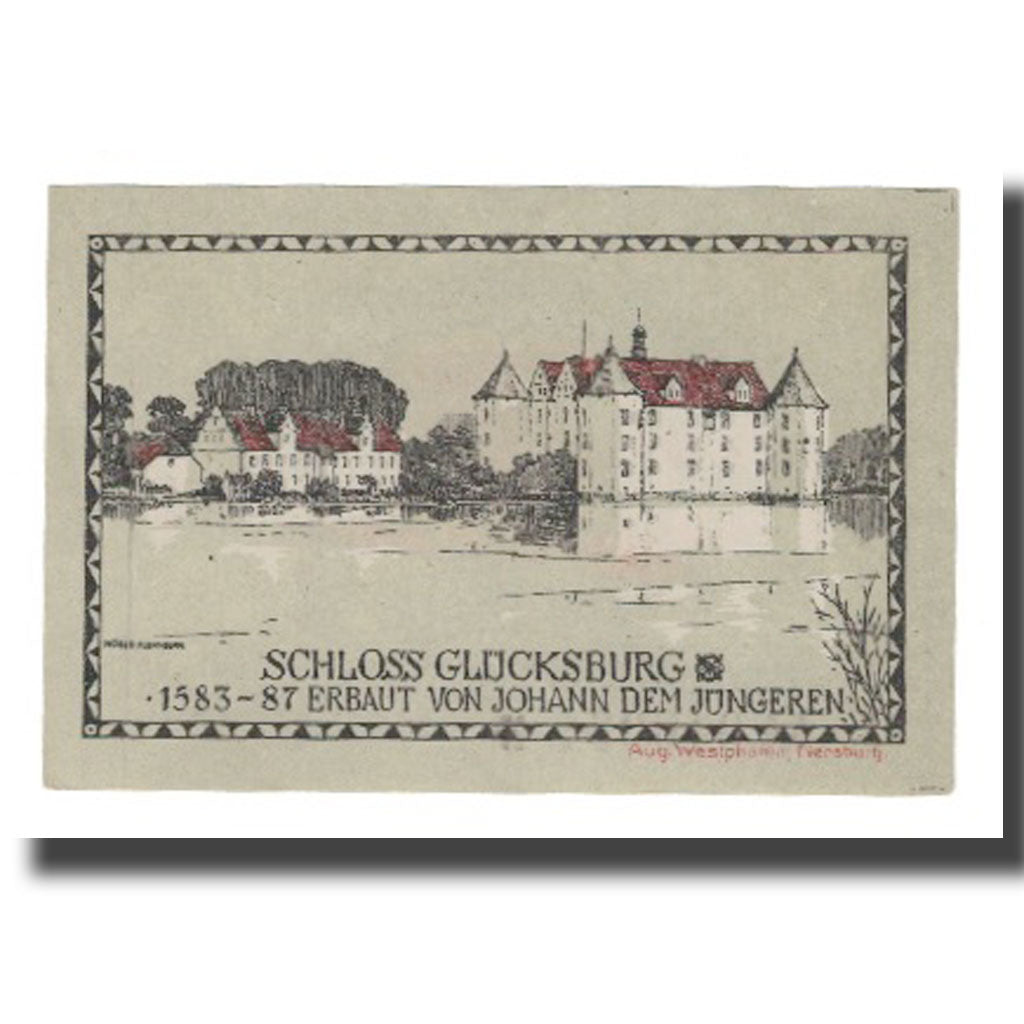 Geldschein, Deutschland, Glücksburg Stadt, 1 Mark, paysage 2, 1920, VZ